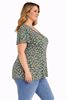 Picture of PLUS SIZE STRETCH TOP WITH DAISY PRINT